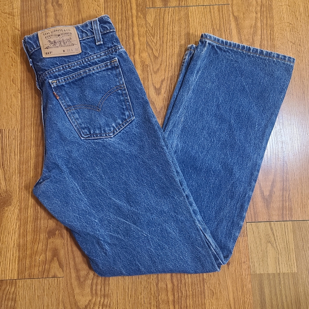 Levi's Blue Bootcut Jeans 33 x 32